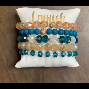 Teal & Rose Gold Erimish Stack